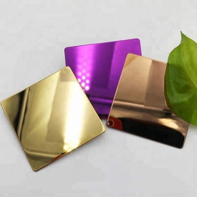 0.5mm-3mm Decorative 304 316 Color Stainless Steel Sheet 8K Polished SS Plate
